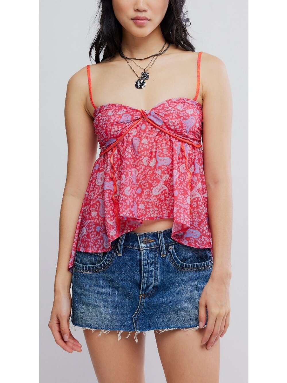 🆕 FREE PEOPLE Malia Tube Top / Raspberry Combo